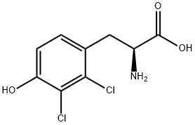 (S)-2-AMINO-3-(2,3-DICHLORO-4-HYDROXY-PHENYL)-PROPIONIC ACID 结构式