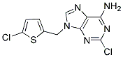 2-CHLORO-9-(2-CHLOROTHIOPHENE-5YLMETHYL)ADENINE 结构式