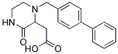 (1-BIPHENYL-4-YLMETHYL-3-OXO-PIPERAZIN-2-YL)-ACETIC ACID 结构式