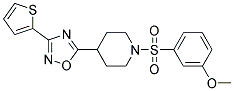 1-[(3-METHOXYPHENYL)SULFONYL]-4-[3-(2-THIENYL)-1,2,4-OXADIAZOL-5-YL]PIPERIDINE 结构式