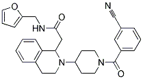 2-(2-[1-(3-CYANOBENZOYL)PIPERIDIN-4-YL]-1,2,3,4-TETRAHYDROISOQUINOLIN-1-YL)-N-(2-FURYLMETHYL)ACETAMIDE 结构式