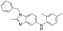 (1-BENZYL-2-METHYL-1H-BENZOIMIDAZOL-5-YL)-(2,4-DIMETHYL-PHENYL)-AMINE 结构式