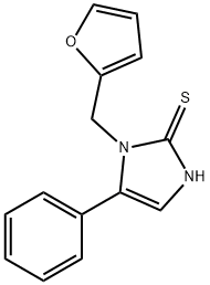 1-(呋喃-2-基甲基)-5-苯基-1H-咪唑-2-硫醇 结构式
