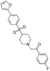 1-(4-FLUOROPHENYL)-2-(4-([4-(2-FURYL)PHENYL]SULFONYL)PIPERIDIN-1-YL)ETHANONE 结构式