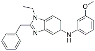 (2-BENZYL-1-ETHYL-1H-BENZOIMIDAZOL-5-YL)-(3-METHOXY-PHENYL)-AMINE 结构式