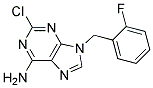 2-CHLORO-9-(2-FLUOROBENZYL)ADENINE 结构式