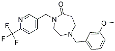 1-(3-METHOXYBENZYL)-4-([6-(TRIFLUOROMETHYL)PYRIDIN-3-YL]METHYL)-1,4-DIAZEPAN-5-ONE 结构式