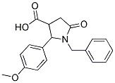 1-BENZYL-2-(4-METHOXY-PHENYL)-5-OXO-PYRROLIDINE-3-CARBOXYLIC ACID 结构式