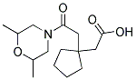 (1-[2-(2,6-DIMETHYLMORPHOLIN-4-YL)-2-OXOETHYL]CYCLOPENTYL)ACETIC ACID 结构式