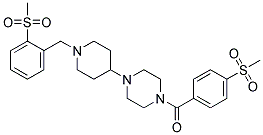 1-[4-(METHYLSULFONYL)BENZOYL]-4-(1-[2-(METHYLSULFONYL)BENZYL]PIPERIDIN-4-YL)PIPERAZINE 结构式