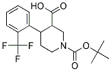 1-(TERT-BUTOXYCARBONYL)-4-(2-(TRIFLUOROMETHYL)PHENYL)PIPERIDINE-3-CARBOXYLIC ACID 结构式