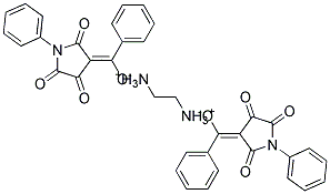 (2-AMMONIOETHYL)AMMONIUM DI[PHENYL(2,4,5-TRIOXO-1-PHENYLTETRAHYDRO-1H-PYRROL-3-YLIDEN)METHANOLATE] 结构式