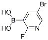2-氟-5-溴吡啶-3-硼酸 结构式