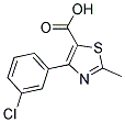 2-Methyl-4-(3-Chlorophenyl)-5-Thiazole-Carboxylic Acid 结构式