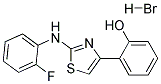 2-(2-Fluorophenyl)amino-4-(2-hydroxyphenyl)-1,3-thiazole hydrobromide 结构式