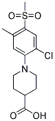 1-[2-Chloro-5-methyl-4-(methylsulphonyl)phenyl]piperidine-4-carboxylic acid 结构式