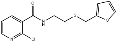 2-CHLORO-N-(2-{[(FUR-2-YL)METHYL]THIO}ETHYL)NICOTINAMIDE 结构式