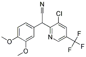 2-[3-Chloro-5-(trifluoromethyl)pyridin-2-yl]-2-(3,4-dimethoxyphenyl)acetonitrile 结构式