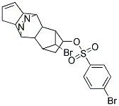 16-bromo-14,15-diazapentacyclo[6.5.2.1~3,6~.0~2,7~.0~9,13~]hexadeca-11,14-dien-4-yl 4-bromobenzene-1-sulphonate 结构式