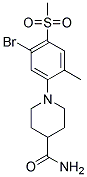 1-[5-Bromo-2-methyl-4-(methylsulphonyl)phenyl]piperidine-4-carboxamide 结构式