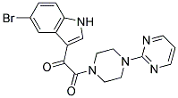 1-(5-Bromoindol-3-yl)-2-(4-pyrimidin-2-ylpiperazino)ethane-1,2-dione 结构式