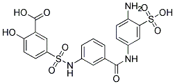 2-hydroxy-5-[3-(3-sulfo-4-aminophenylcarbamoyl)phenylsulfamoyl]benzoic acid 结构式