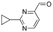 2-CYCLOPROPYL-PYRIMIDINE-4-CARBALDEHYDE 结构式