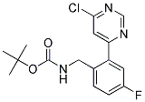[2-(6-Chloro-pyrimidin-4-yl)-4-fluoro-benzyl]-carbamic acid tert-butyl ester 结构式
