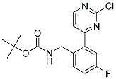 [2-(2-Chloro-pyrimidin-4-yl)-4-fluoro-benzyl]-carbamic acid tert-butyl ester 结构式