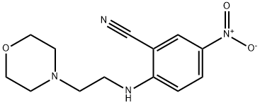 2-(2-Morpholin-4-yl-ethylamino)-5-nitro-benzonitrile 结构式