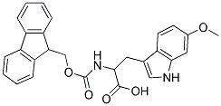 2-{[(9H-fluoren-9-ylmethoxy)carbonyl]amino}-3-(6-methoxy-1H-indol-3-yl)propanoic acid 结构式