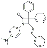 1-(P-(DIMETHYLAMINO)PHENYL)-3,3-DIPHENYL-4-STYRYL-2-AZETIDINONE 结构式