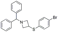 1-Benzhydryl-3-(4-bromo-phenylthio)-azetidine 结构式