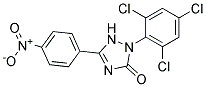 2-(2,4,6-Trichlorophenyl)-1,2-dihydro-5-(4-nitrophenyl)-3H-1,2,4-triazol-3-one 结构式