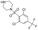 1-(2,6-Dichloro-4-trifluoromethyl-benzenesulfonyl)-piperazine 结构式