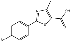 2-(4-溴苯基)-4-甲基噻唑-5-羧酸 结构式