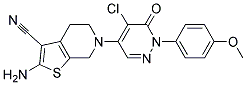 2-Amino-6-(5-chloro-1-(4-methoxyphenyl)-6-oxo-1,6-dihydro-4-pyridazinyl)-4,5,6,7-tetrahydrothieno[2,3-c]pyridine-3-carbonitrile 结构式