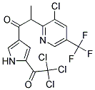 2-(3-Chloro-5-(trifluoromethyl)-2-pyridinyl)-1-(5-(2,2,2-trichloroacetyl)-1H-pyrrol-3-yl)-1-propanone 结构式