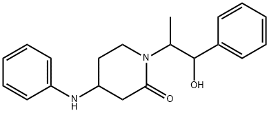 1-(2-羟基-1-甲基-苯乙基)-4-苯氨基-哌啶-2-酮 结构式