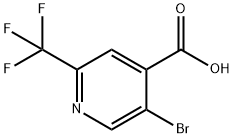 5-溴-2-三氟甲基-异烟酸 结构式