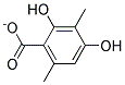2,4-DIHYDROXY-3,6-DIMETHYLBENZOATE 结构式
