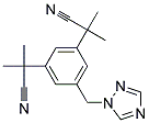 1-[3,5-二-(1-甲基-1-氰基)乙基]苄基-1,2,4三氮唑,啊那曲唑 结构式