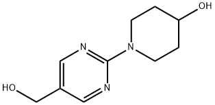 1-(5-羟甲基嘧啶-2-基)哌啶-4-醇 结构式