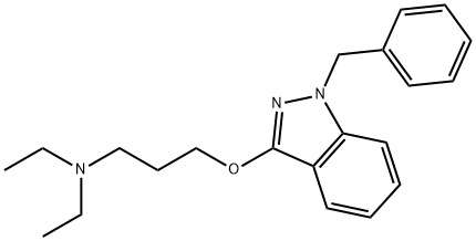 1-苄基-3-(3-二乙基氨基丙氧基)-1氢-吲唑 结构式