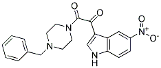 1-(4-BENZYLPIPERAZINO)-2-(5-NITRO-1H-INDOL-3-YL)ETHANE-1,2-DIONE, TECH 结构式