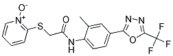 2-[(2-{2-METHYL-4-[5-(TRIFLUOROMETHYL)-1,3,4-OXADIAZOL-2-YL]ANILINO}-2-OXOE THYL)THIO]PYRIDINIUM-1-OLATE 结构式