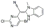 2-(5-BROMO-2-CHLOROPYRIMIDIN-4-YL)-2-(1-METHYL-2,3-DIHYDRO-1H-BENZO[D]IMIDA ZOL-2-YLIDEN)ACETONITRILE 结构式