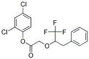 2,4-DICHLOROPHENYL 2-(1-BENZYL-2,2,2-TRIFLUOROETHOXY)ACETATE 结构式