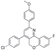 1-(4-CHLORO-PHENYL)-6-FLUORO-3-(4-METHOXY-PHENYL)-10H-9-OXA-4-AZA-PHENANTHRENE 结构式