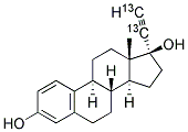 17A-ETHYNYL-13C2-ESTRADIOL 结构式